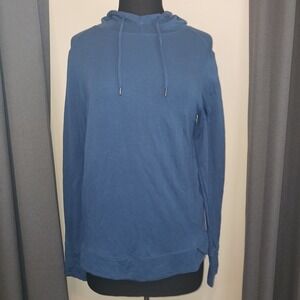 Athletic‎ Works Womens Blue Long Sleeve Pullover Hoodie Sweatshirt Top S 4-6